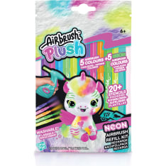 Airbrush Plush tussit 10 kpl (5 kpl neon + 5 tavallista)