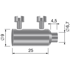 Ratioparts 3mm ruuvinippa vaijerille