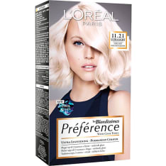 L'Oréal Paris Préférence Blondissimes 11.21 Erittäin kirkas viileä kristallinvaalea kestoväri