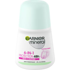 Garnier Mineral Invisible Black,White&Colors 50 ml roll-on deodorantti