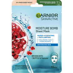 Garnier Moisture Bomb Super-Hydrating and Energizing Sheet Mask 28 g kangasnaamio