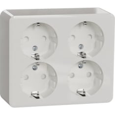 Schneider Electric Exxact 4-osainen pintapistorasia