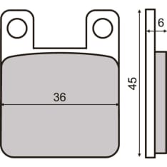 Tec-X 23-105-T brake pad, front / rear