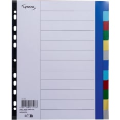 Lyreco 12-part divider pp 120mi A4+ asst col