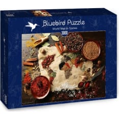 Bluebird World Map in Spices 3000p palapeli