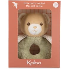 Kaloo My Soft Bear Rattle Green