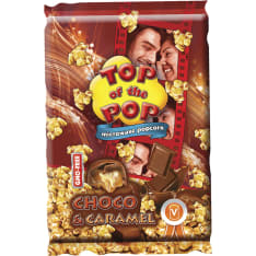 Top Of The Pop Chocolate and Caramel flavored 100g micro popcorn