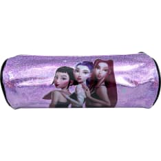 K‑pop round glitter pencil case