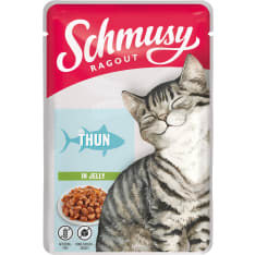 Schmusy Ragout 100 g tuna in jelly complete cat food