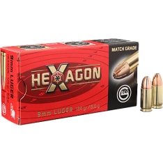 Geco 9 mm Luger Hexagon 8 g 50 kpl pistoolinpatruuna