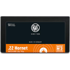 RWS .22 Hornet Match Jagd 3,0 g 50 kpl patruuna