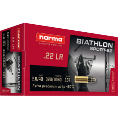 Norma Rimfire CTG .22LR Biathlon Sport 50 kpl patruuna