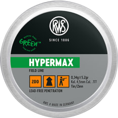 RWS Hypermax 4,5mm 0,34g 200 kpl ilma-ase luoti