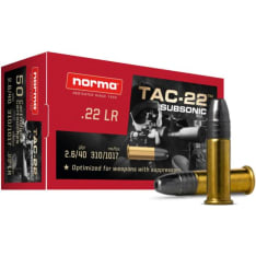 Norma .22 LR Subsonic 2,6 g 50 kpl pienoiskiväärinpatruuna