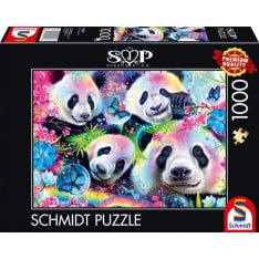 Schmidt Sheena Pike: Neon Rainbow Pandas 1000p palapeli