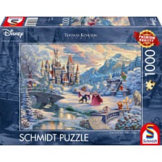 Schmidt Thomas Kinkade: Disney Beauty and the Beast’s Winter Enchantment 1000p palapeli