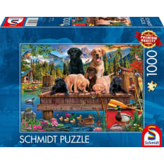 Schmidt A Family of Dogs at the Lake 1000p palapeli