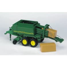 Bruder 02017 John Deere square baler and two bales