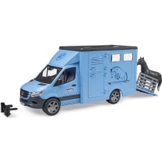 Bruder MB Sprinter eläinkuljetusauto ja hevonen