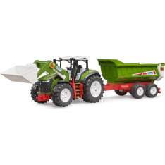 Bruder Roadmax Tractor With Frontloader + Tipping Trailer traktori