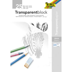 Transparent paper bloc 80g A4 25 sheets