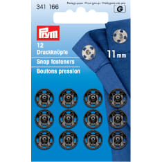 Prym 11 mm musta 12/pkt ommeltava neppi