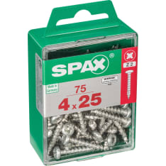 Spax T-Star Plus 4x25 kupukanta 75kpl yleisruuvi