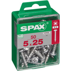 Spax T-Star Plus 5x25 kupukanta 50kpl yleisruuvi