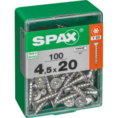Spax TX 4,5x20 uppokanta 100kpl yleisruuvi