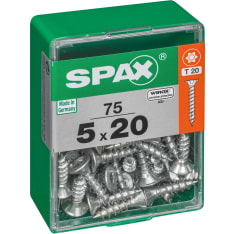 Spax TX 5x20 uppokanta 75kpl yleisruuvi