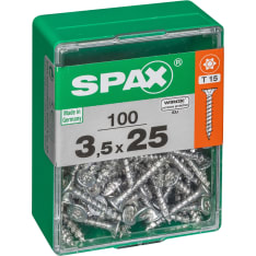 Spax TX 3,5x25 uppokanta 100kpl yleisruuvi
