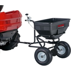 AL-KO pullable fertilizer spreader with centrifugal disc