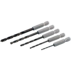 Schwan 5-piece 1/4" metal drill bit set
