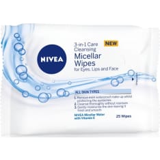 Nivea 3-in-1 Micellar Cleansing Wipes 25 kpl puhdistusliinat