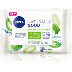 Nivea Naturally Good Cleansing Wipes 25 kpl puhdistusliina