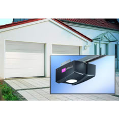 IsoMatic Nordic valkoinen 2500x2125mm autotallin nosto-ovi, sis. koneisto + kaukosäädin