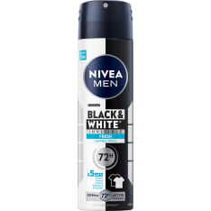 NIVEA MEN 150ml Black & White Invisible Fresh Deo Spray -antiperspirant
