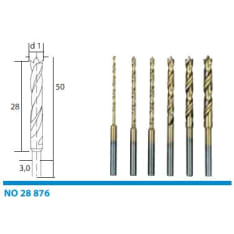 Proxxon central 6-part hss twist drill set
