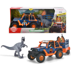 Dickie Dino Commander jeep, trailer and dinosaur