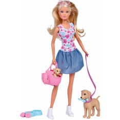 Steffi Love Puppy Walk muotinukke ja koira