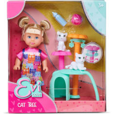 Evi Love Cat Tree nukke, kissa ja kiipeilypuu