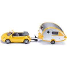 Siku Volkswagen Beetle ja asuntovaunu