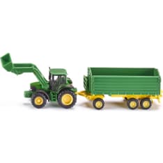 Siku John Deere kauhatraktori ja sivukippikärry