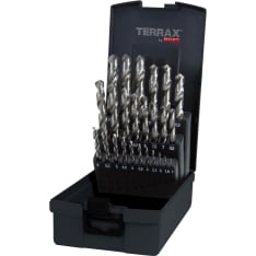 TERRAX HSS-G DIN338 25-os. 1-13mm metalliporanteräsarja