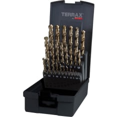 TERRAX HSS Co5 DIN338 25-os. 1-13mm metalliporanteräsarja