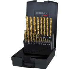 TERRAX HSS-TiN DIN338 19-os. 1-10mm porasarja