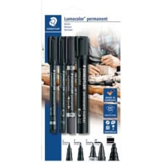 Staedler 60BK 4 pcs black felt-tip pen