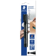 Staedtler Lumocolor Permanent musta viisto huopakynä