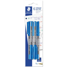 Staedtler 6 kpl sininen kuulakärkikynä
