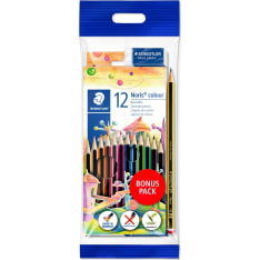 Staedtler Noris Club 12 kpl puuvärikynä + lyijykynä